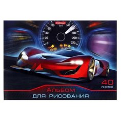 Альбом для рисования А4, 40 листов на клею Drive Story обложка мелованный картон 170 г/м2, жёсткая подложка, блок 120 г/м2 Erich Krause