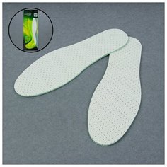 Стельки для обуви, ароматизированные, дышащие, универсальные, 36-46 р- р, пара, цвет белый Tarrago