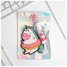 Набор «Единорожка», бальзам для губ, блокнотик Art Fox