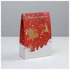 Дарите Счастье Коробка складная «С Новым годом», 15 ? 7 ? 22 см