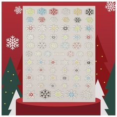 Queen fair Наклейки для ногтей «Christmas Snow