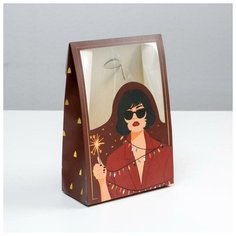 Дарите Счастье Коробка складная Woman, 15 ? 7 ? 22 см