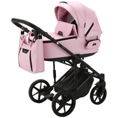 Коляска универсальная Adamex Zico Deluxe 3 в 1, Z- SM5 - Розовая перламутровая экокожа