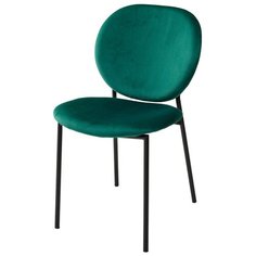 Стул MOD ( 1 штука ) / зеленый, велюр, черный металлический каркас / М- Сити для кухни, для гостиной / G062-18 / M- City