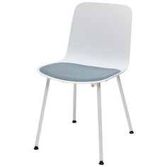 Стул SLEEK ( 1 штука ) / бело- голубой, белый металлический каркас / М- Сити для кухни, для гостиной / F10FA / M- City