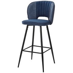 Стул HADES ( 1 штука ) / полночный синий, черный металлокаркас / М- Сити для кухни, для гостиной / TRF-06/ RU-03 / M- City