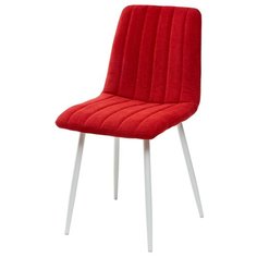 Стул DUBLIN ( 1 штука ) / красный, ткань, белый металлический каркас / М- Сити для кухни, для гостиной / UF860-16B / M- City