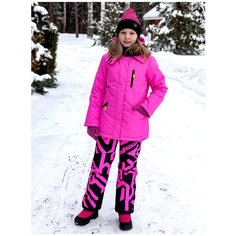 Комплект для девочки Nikastyle 7з2221 зимний (фуксия, размер 110)