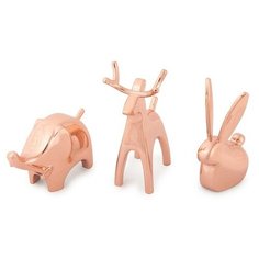 Подставки для колец Anigram 3 штуки медь, Umbra