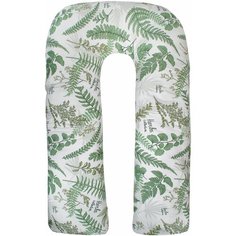 Наволочка к подушке для беременных AmaroBaby EXCLUSIVE Soft Collection U-образная 340х35 (Папоротники)