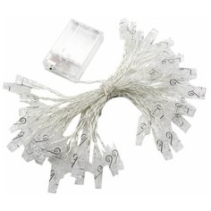 Гирлянда светодиодная клипсы для фото на батарейках ZDK, 20 LED