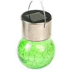 Фонарь садовый на солнечной батарее "Лампочка Зеленая", 60 х 90 мм, 1 led, стекло Luazon Lighting