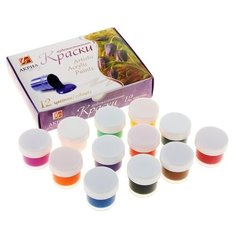 Краска акриловая, набор 12 цветов х 20 мл, «Луч» художественные