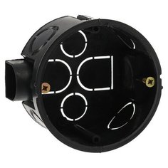Коробка установочная TUNDRA, 68х40 мм, IP20, для сплошных стен, черная