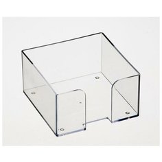 Подставка для бумажного блока 90 х 90 х 50, пластик прозрачный Стамм