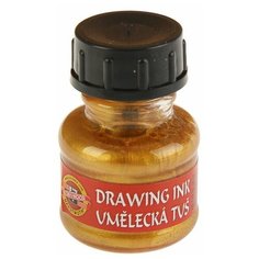 Тушь для письма и рисования художественная 20 мл, Koh- I- Noor, золотой