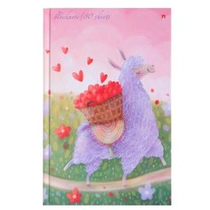 Блокнот А5, 80 листов, твёрдая обложка «Лавандовая лама», глянцевая ламинация Альт