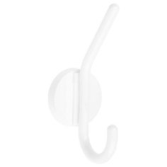 Крючок- вешалка TUNDRA, однорожковый, белый, 1 шт.