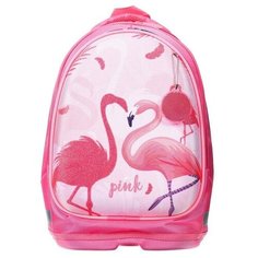 Рюкзак каркасный Calligrata, 39 х 28 х 18 см, «Фламинго» + мешок для обуви