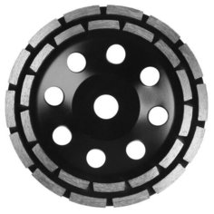 Чашка алмазная зачистная TUNDRA PRO, повышенный ресурс, двухрядная, 180 мм