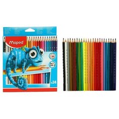 Карандаши 24 цвета Maped Pulse, пластиковые, европодвес