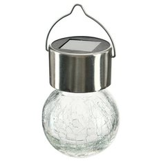 Фонарь садовый на солнечной батарее "Лампочка Прозрачная", 60 х 90 мм, 1led, стекло, RGB Luazon Lighting