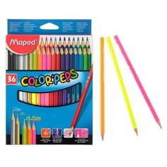 Карандаши трёхгранные, 36 цветов, Maped Color Peps