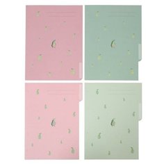 Комплект разделителей для тетрадей на кольцах А5, 4 листа "Авокадо Альт