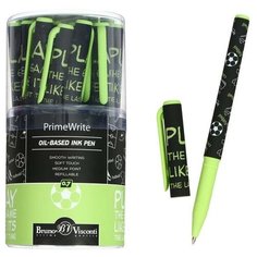 Ручка шариковая PrimeWrite "Футбол. Паттерн", 0,7 мм, синие чернила на масляной основе Bruno Visconti