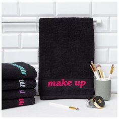 Полотенце махровое Love Life Make up 50*90 малиновый,100% хлопок,360 г/м2