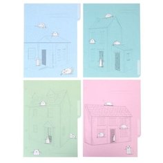 Комплект разделителей для тетрадей на кольцах А5, 4 листа "Довольные коты Альт