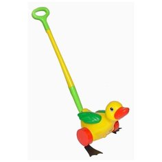 Игрушка- каталка полесье "Утенок" с ручкой 27х17,5х65 см.