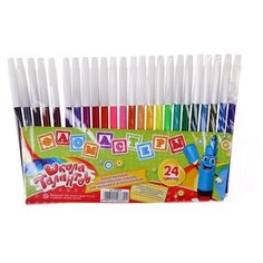 Фломастеры, 24 цвета, невентилируемый колпачок Calligrata