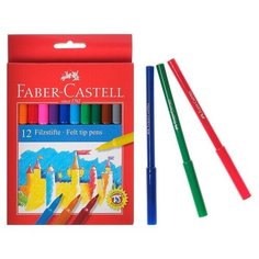 Фломастеры 12 цветов Faber- Castell «Замок» в картонной коробке
