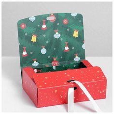 Дарите Счастье Коробка складная двухсторонняя «Новогодние истории», 16.5 ? 12.5 ? 5 см