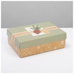 Дарите Счастье Коробка складная «Посылка», 21 ? 15 ? 7 см