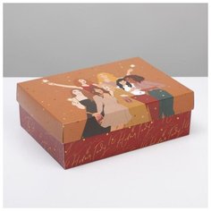 Дарите Счастье Коробка складная «С новым годом», 21 ? 15 ? 7 см