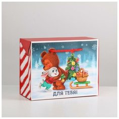 Дарите Счастье Пакет- коробка «Для тебя», 23 ? 18 ? 11 см