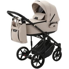 Коляска универсальная Adamex Zico Deluxe 3 в 1, Z- SA7 - Светло- бежевая экокожа