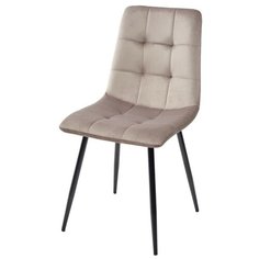 Стул BARI ( 1 штука ) / кварцевый, велюр, черный металлокаркас / М- Сити для кухни, для гостиной / G062-13 / M- City