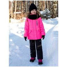 Комплект для девочки Nikastyle 7з4421 зимний (розовый неон, размер 122)