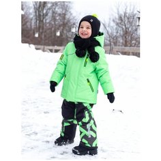 Комплект для мальчика Nikastyle зимний 7з0521 (салатовый неон, размер 116)