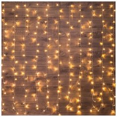 Гирлянда Светодиодный Дождь 2,5x2 м, свечение с динамикой, прозрачный провод, 230 В, диоды. теплый белый Neon Night