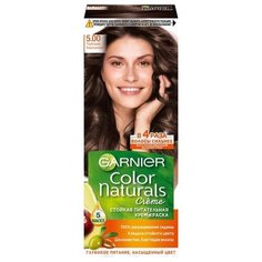 GARNIER Color Naturals стойкая питательная крем-краска для волос, 5.00, Глубокий каштановый