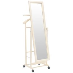 Вешалка с зеркалом Leset Сиэтл слоновая кость