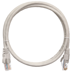 Патч- корд NETLAN EC- PC4UD55B-020- GY-10 U/UTP 4 пары, Кат.5е, 2хRJ45/8P8C, T568B, Molded, PVC, 2м, серый, уп- ка 10шт