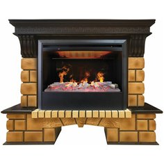 Электрокамин RealFlame Stone Brick 26 AO с Helios SBG 26 3D