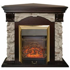 Электрокамин RealFlame Dublin Rock Corner AO с Majestic Lux brass S