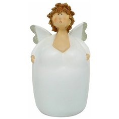 Статуэтка ангел тамми в белом платье, полистоун, 25 см, Boltze 1010126-белая