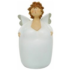 Статуэтка ангел тамми в белом платье, полистоун, 25 см, Boltze 1010126-белая